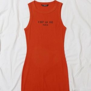 Letter Graphic Sleeveless Dress